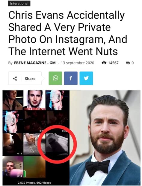 chris nude|Chris Evans Accidentally Posted a Nude Pic and Twitter Is Going。